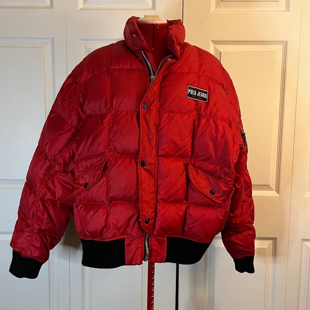 Red Polo Jeans Ralph Lauren Puffer Jacket XL